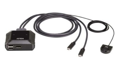 2-portowy przełącznik KVM USB-C DisplayPort 4K ze zdalnym selektorem portu US3312