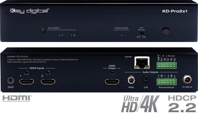 Przełącznik HDMI Key Digital KD-Pro2x1