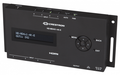 Crestron 4×1 4K HDMI® Switcher HD-MD4X1-4K-E