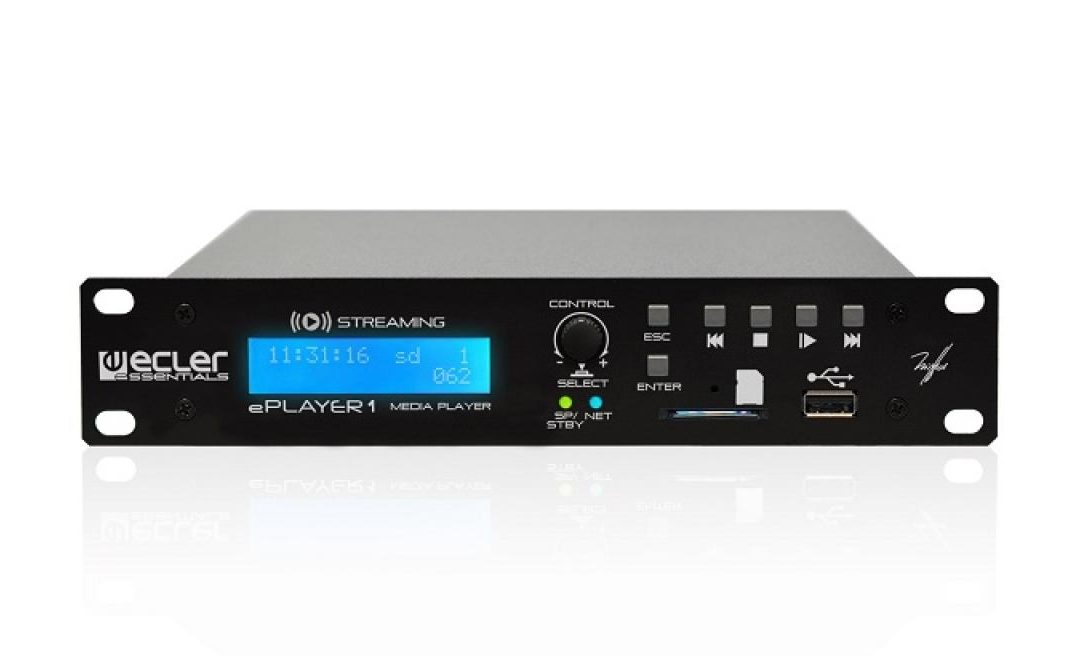 Ecler ePLAYER 1 – Odtwarzacz muzyki – Ethernet, WiFi oraz USB / SD